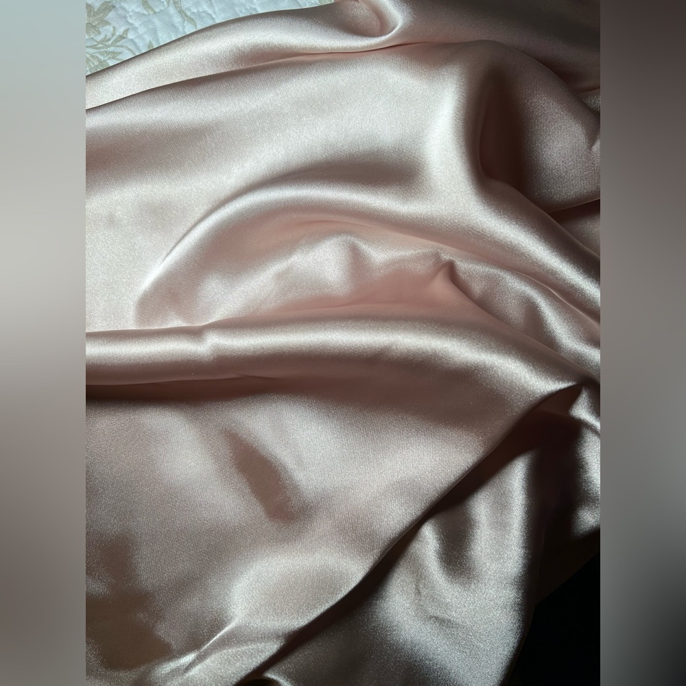 Vintage 90s Bebe Satin Cowl Midi Slip Dress, size XS, Minimalist RetroGlam NYE - Picture 5 of 9